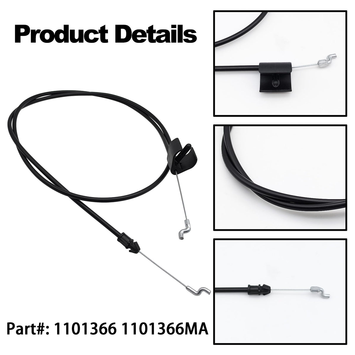 YGQ stop cable conduit length is 1316 mm for precise fit.