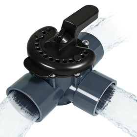 YGUAYINGC 263028 three-port diverter valve body in grey for precise water routing.