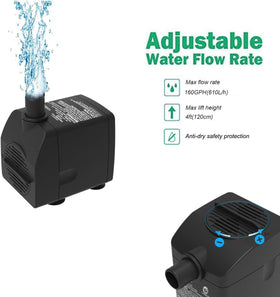 YH YUANHUA submersible pump side view highlighting slim profile for tight spaces