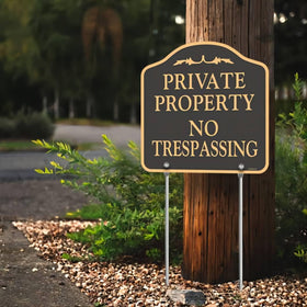 YHAIATTA aluminum sign resists weather and cracking over time.