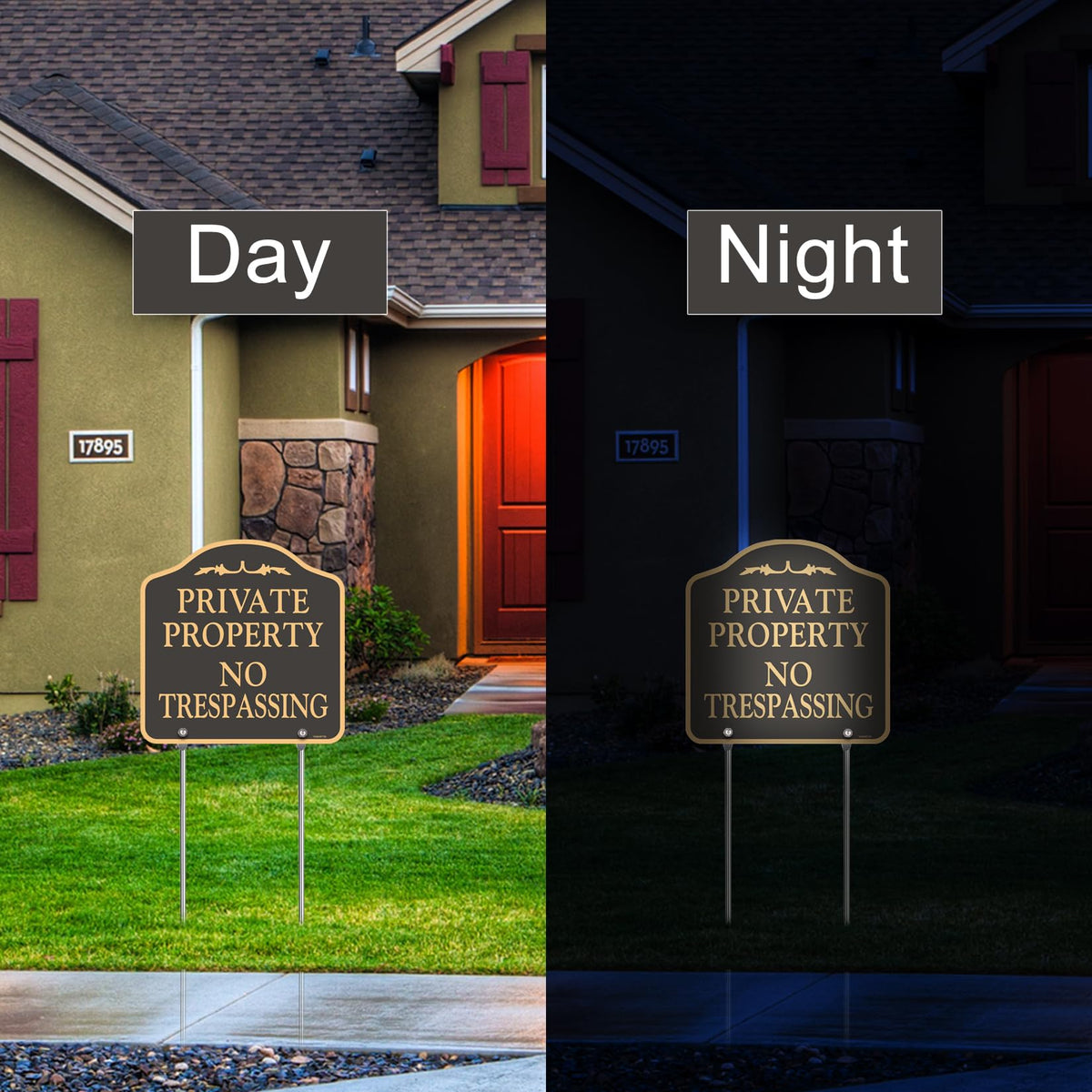YHAIATTA elegant sign design with colors enhances curb visibility.