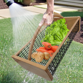 YHAOZE spacious basket holds multiple produce items for easy harvests.