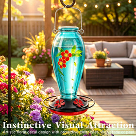 YHCHHZUI heavy-duty 530g glass feeder with 5 ports stays sturdy against wind