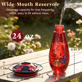 YHCHHZUI feeder with leak-resistant base reduces spills on patios.