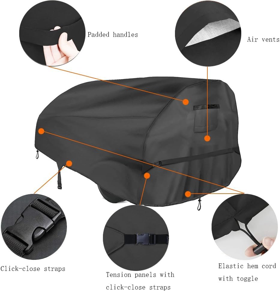 Drawstring and buckle secure the YHINGG cover against wind and rain