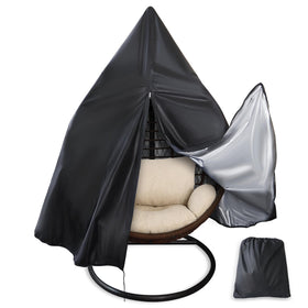 YHLOJIX egg chair cover weatherproof fabric protects against rain and sun.