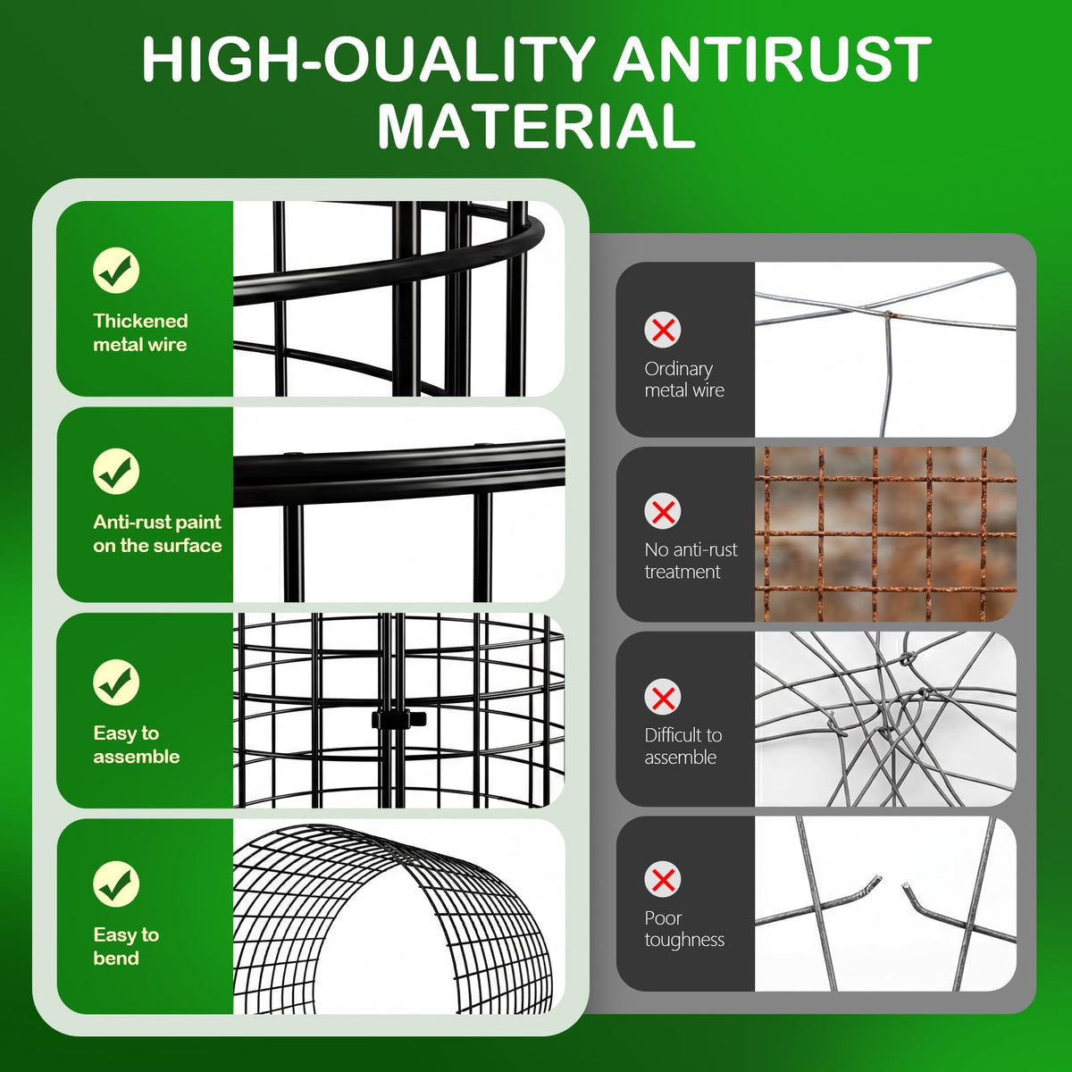 YHLYUZZ flexible panels connect easily for round or rectangular enclosures.
