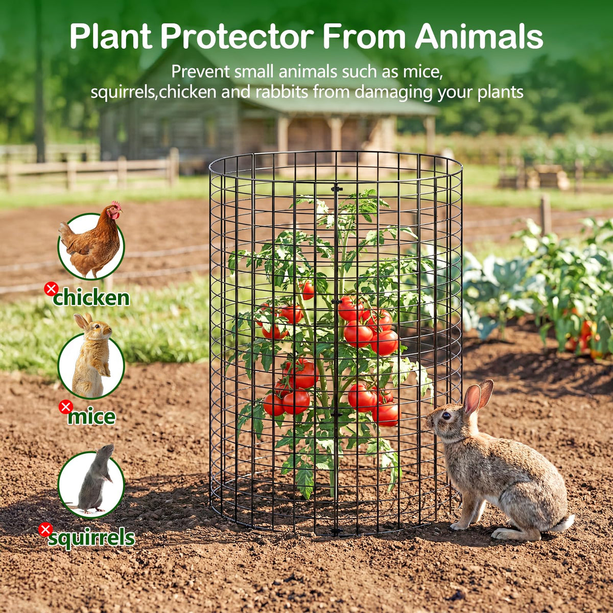 YHLYUZZ ground stake-secure anchoring keeps cages stable through wind and rain.
