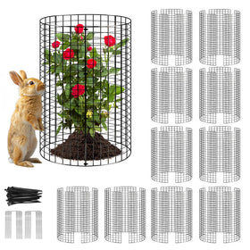 YHLYUZZ round panel assembly creates a protective guard for delicate plants.