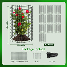 YHLYUZZ round 12-inch cages provide ample room for flowers and vegetables.
