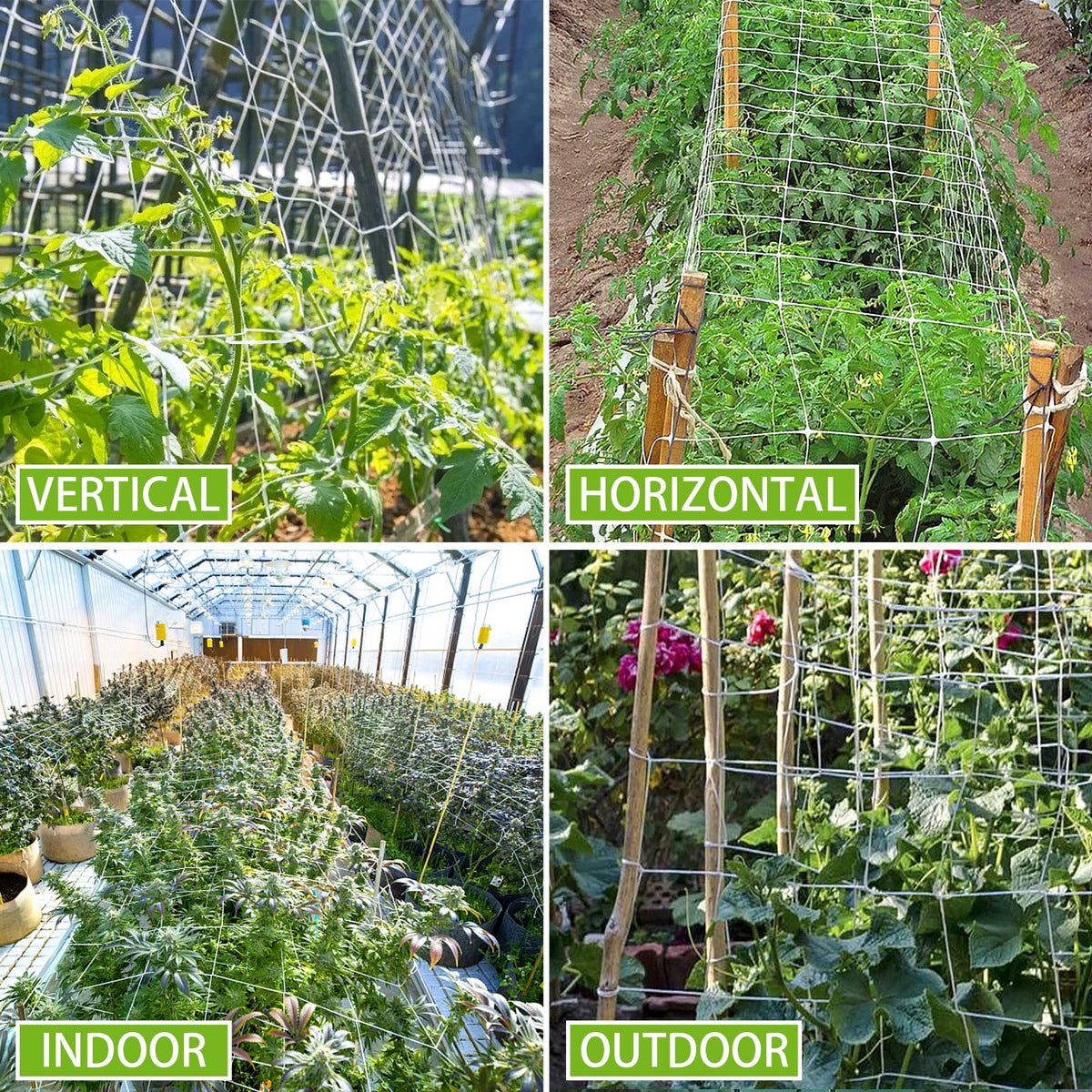 YHmall climbing plant netting guiding tomatoes, peas, cucumber and flowers