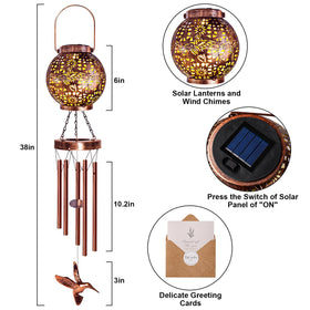 YHmall detachable hummingbird lantern converts to wind chime