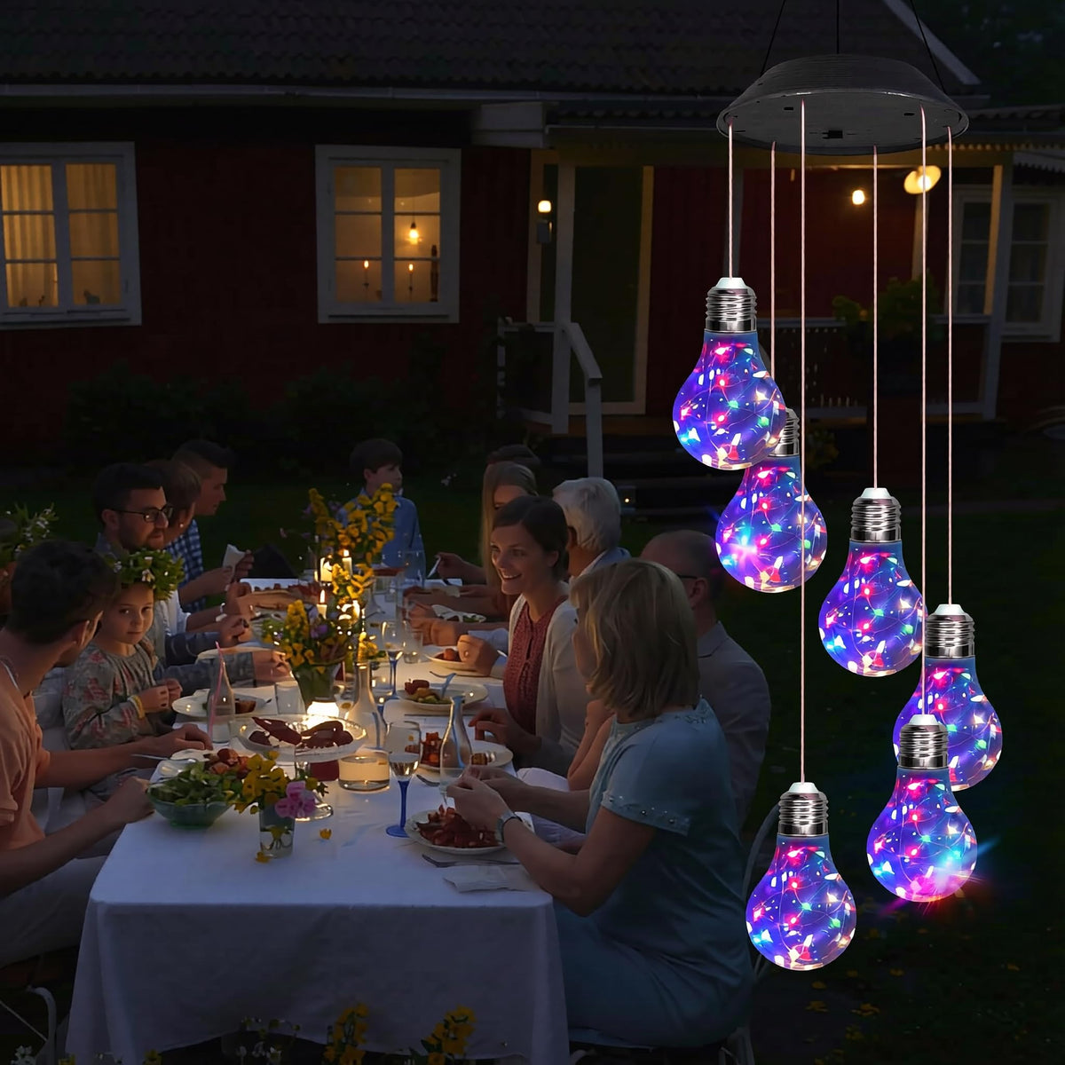 YHmall wind chimes lights for garden add vibrant color to yard décor.