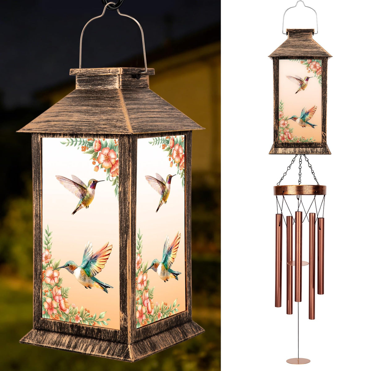 YHmall wind chimes outside 37-inch design adds ambient garden charm.