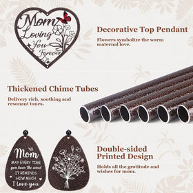 YHmall wind chimes with blank greeting card for personal messages.