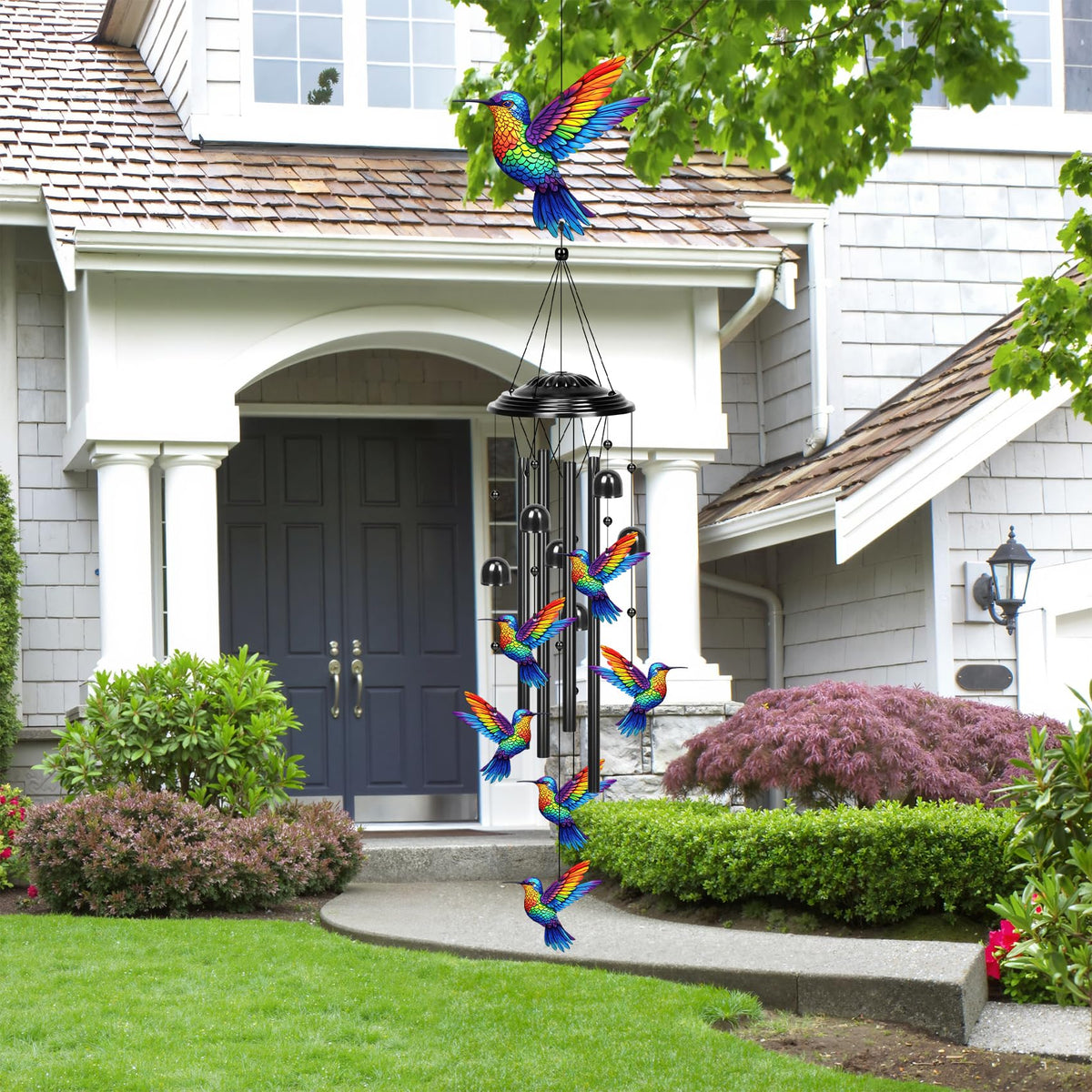 YHmall hummingbird wind chimes enhance garden, yard, or patio decor.