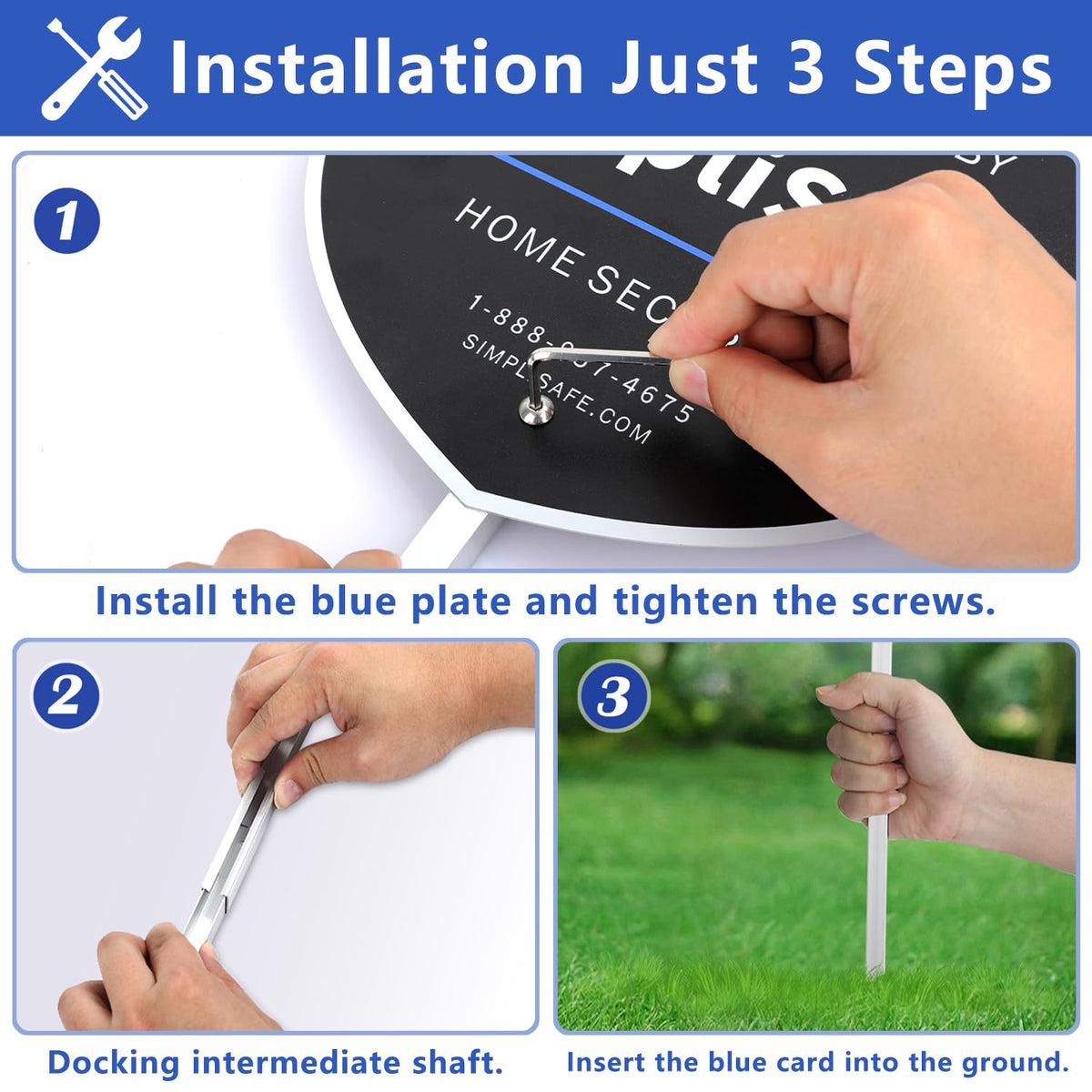 YHMYOALU aluminum stake assembly simplifies outdoor setup.