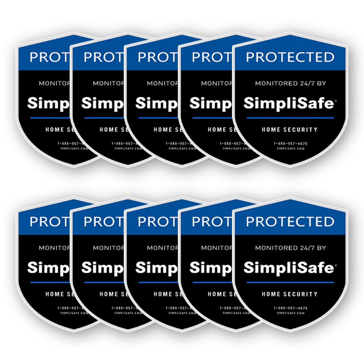YHMYOALU door-window stickers for Simpli-Safe; durable signage deters intruders and boosts visible security.