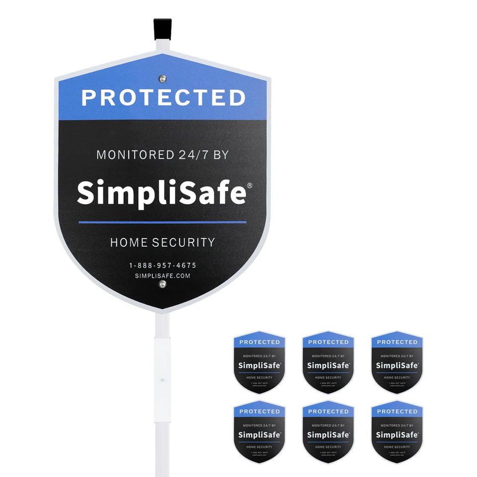 YHMYOALU yard sign with stake for SimpliSafe, high visibility deterrent.