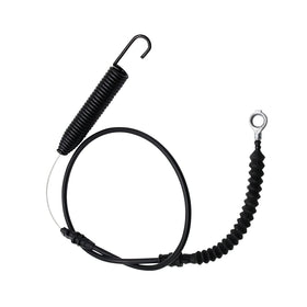 YHOPARTS deck engage cable with eye-end and spring-end for secure connection.