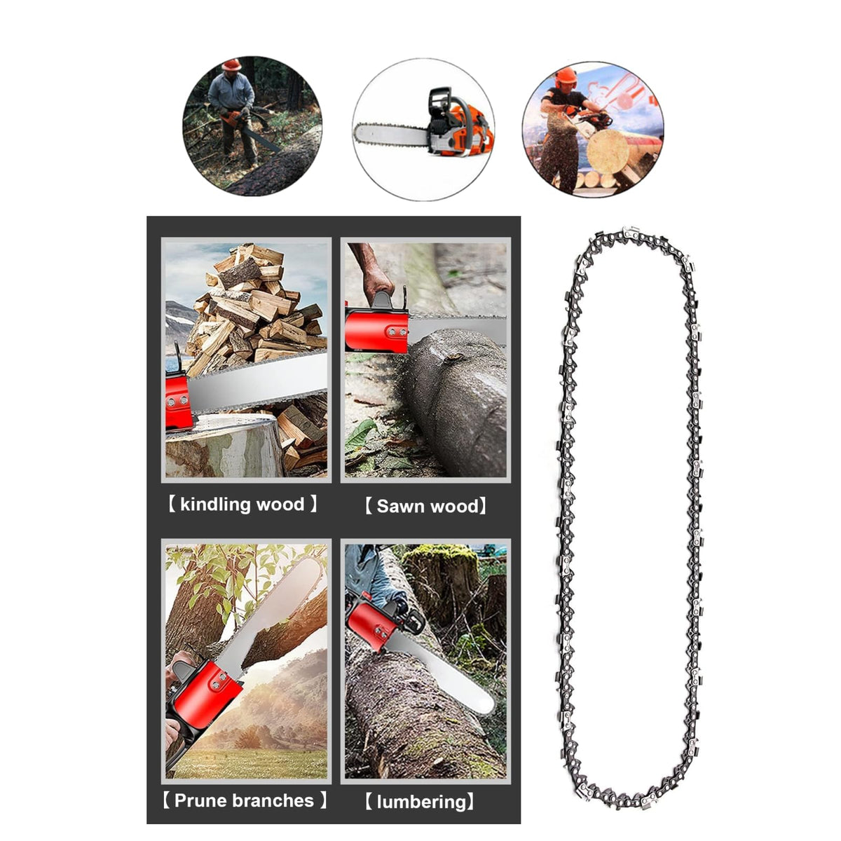 yhoparts chain compatible with PS24B00 PS40B00 8-inch chain for reliable yard work