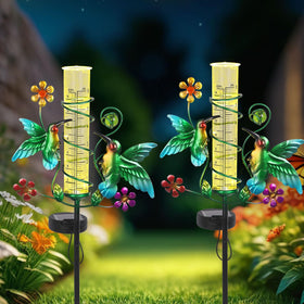 YHSOLAR hummingbird decor enhances yard aesthetics.