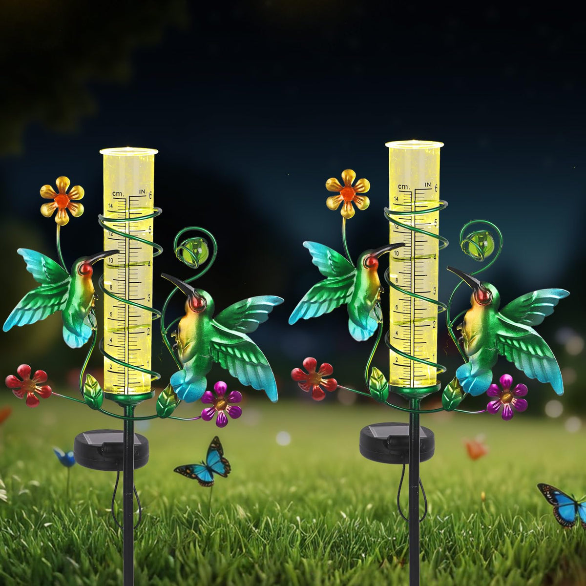YHSOLAR removable tube for quick rainfall checks and cleaning.