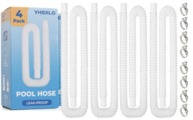 YHSXLG pool hoses 4-pack ready for above-ground pools with easy replacement.