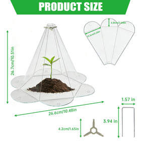 Yhtpouqe 20-pack with ground pegs anchors cloches securely in windy conditions