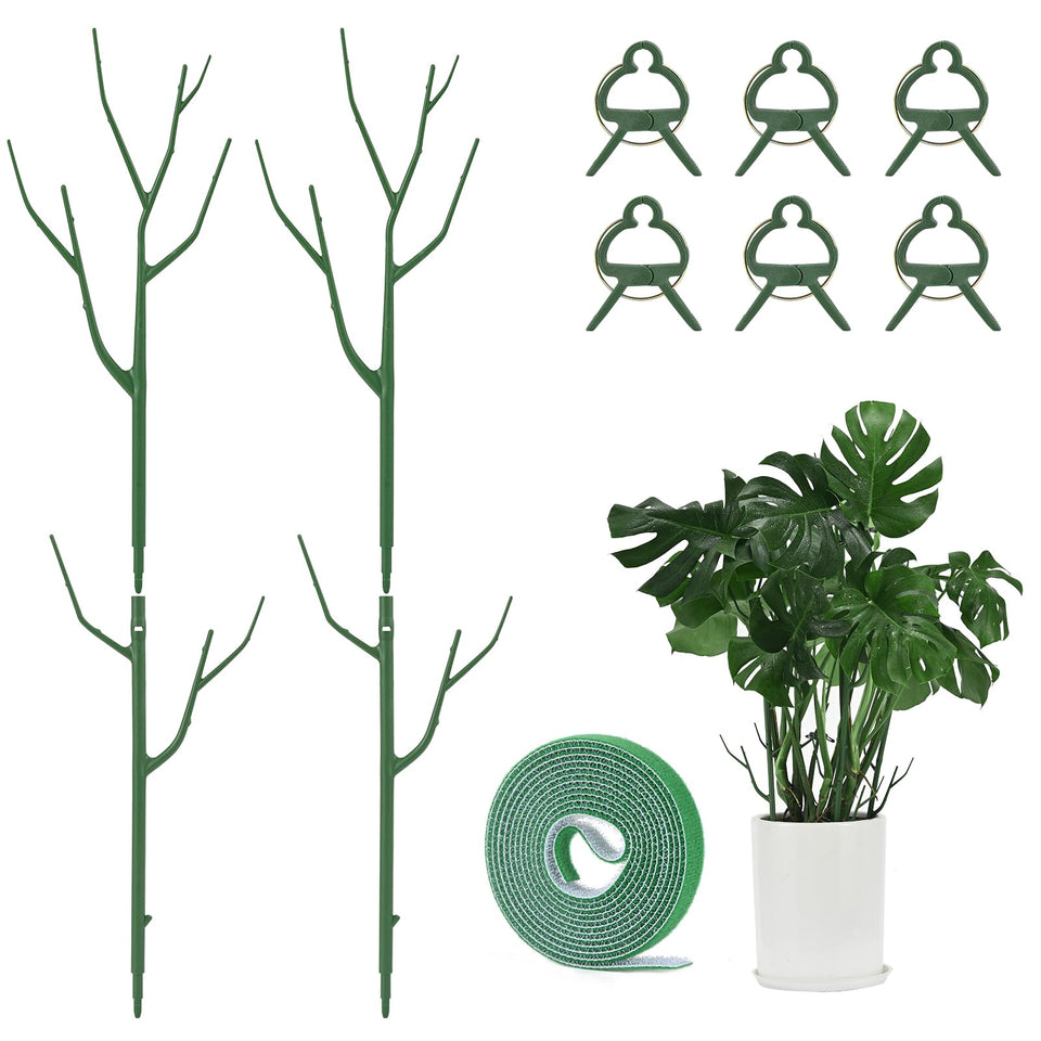 Yhtpouqe 4-pack 28-inch plant stakes supporting climbing plants indoors
