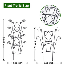 Yhtpouqe extendable stake demonstrates height from 15.35 to 24.41 inches.