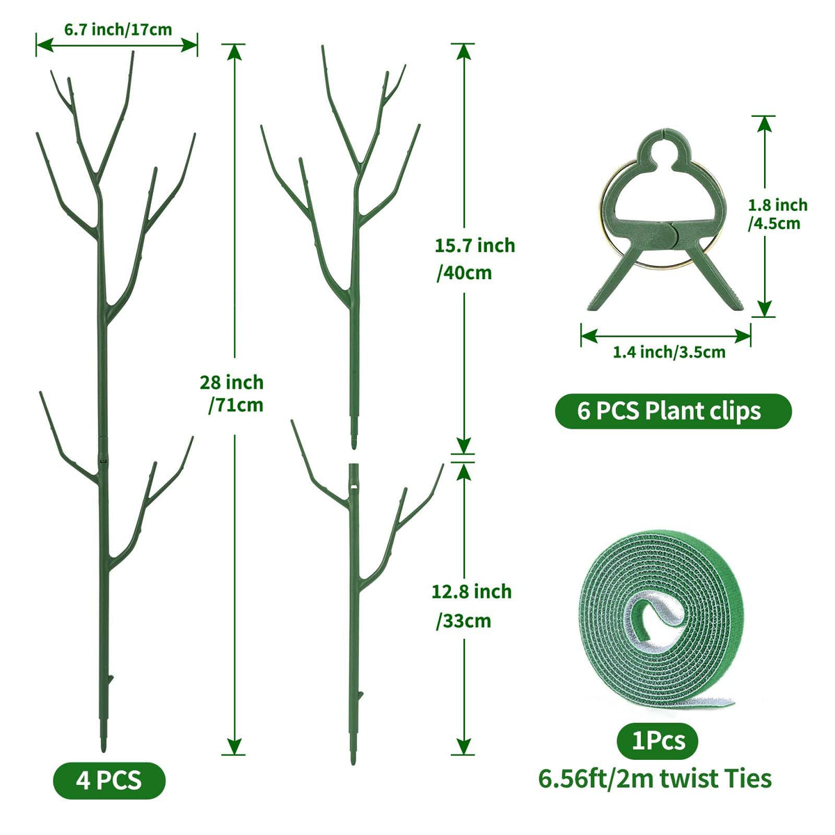 Yhtpouqe extension poles enabling taller height for vines