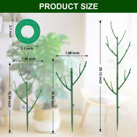 Yhtpouqe green stake blends with foliage for discreet support
