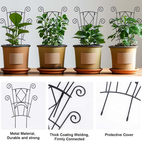 Yhtpouqe metal trellis supports climbing plants indoors and outdoors.