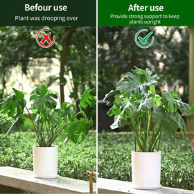 Yhtpouqe indoor-outdoor stakes blend with greenery and resist fading