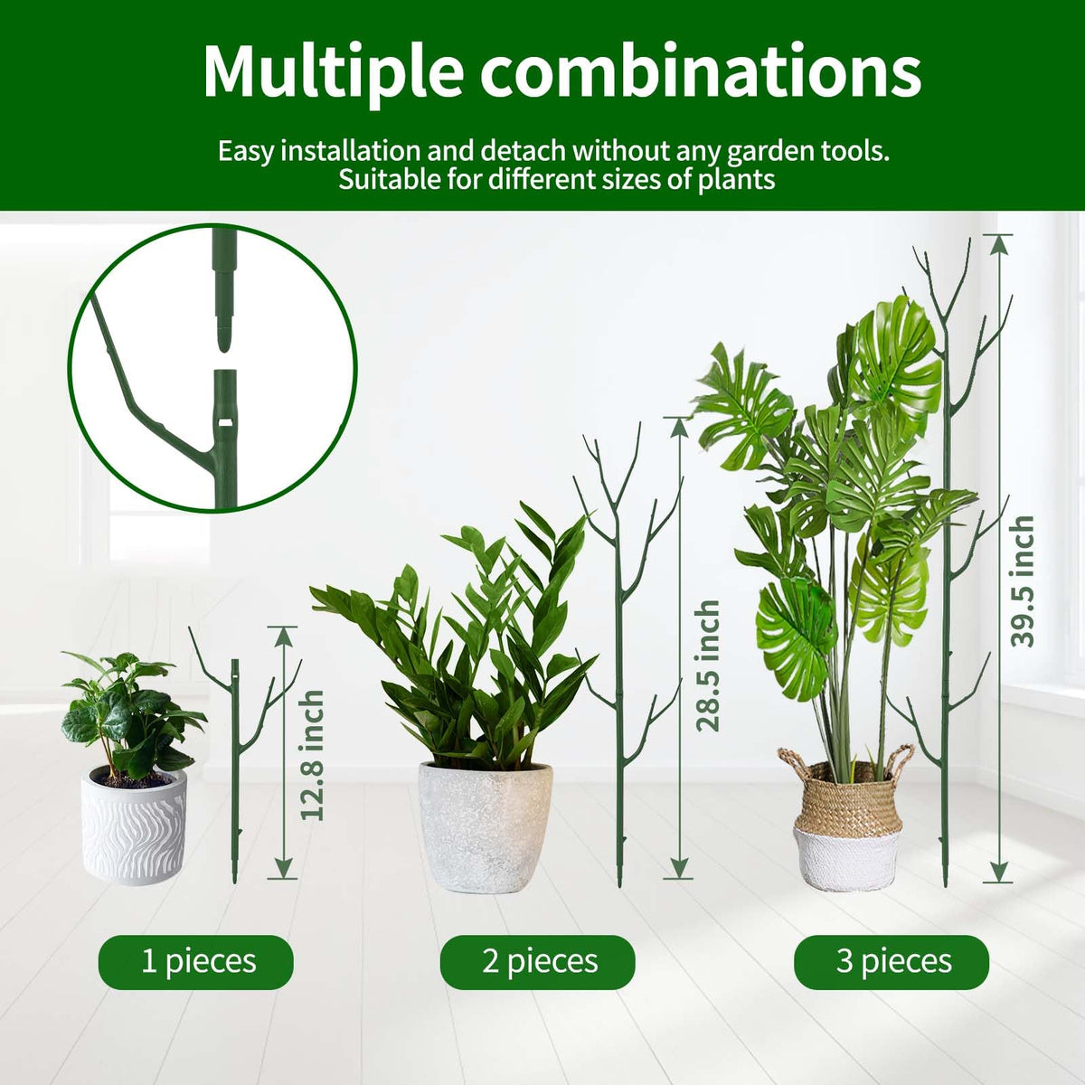 Yhtpouqe plant clips securing stems without damage