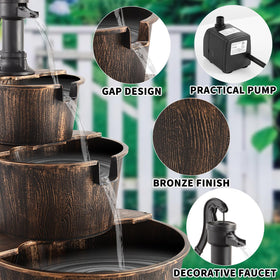YI 11L capacity barrel fountain supports longer outdoor displays.