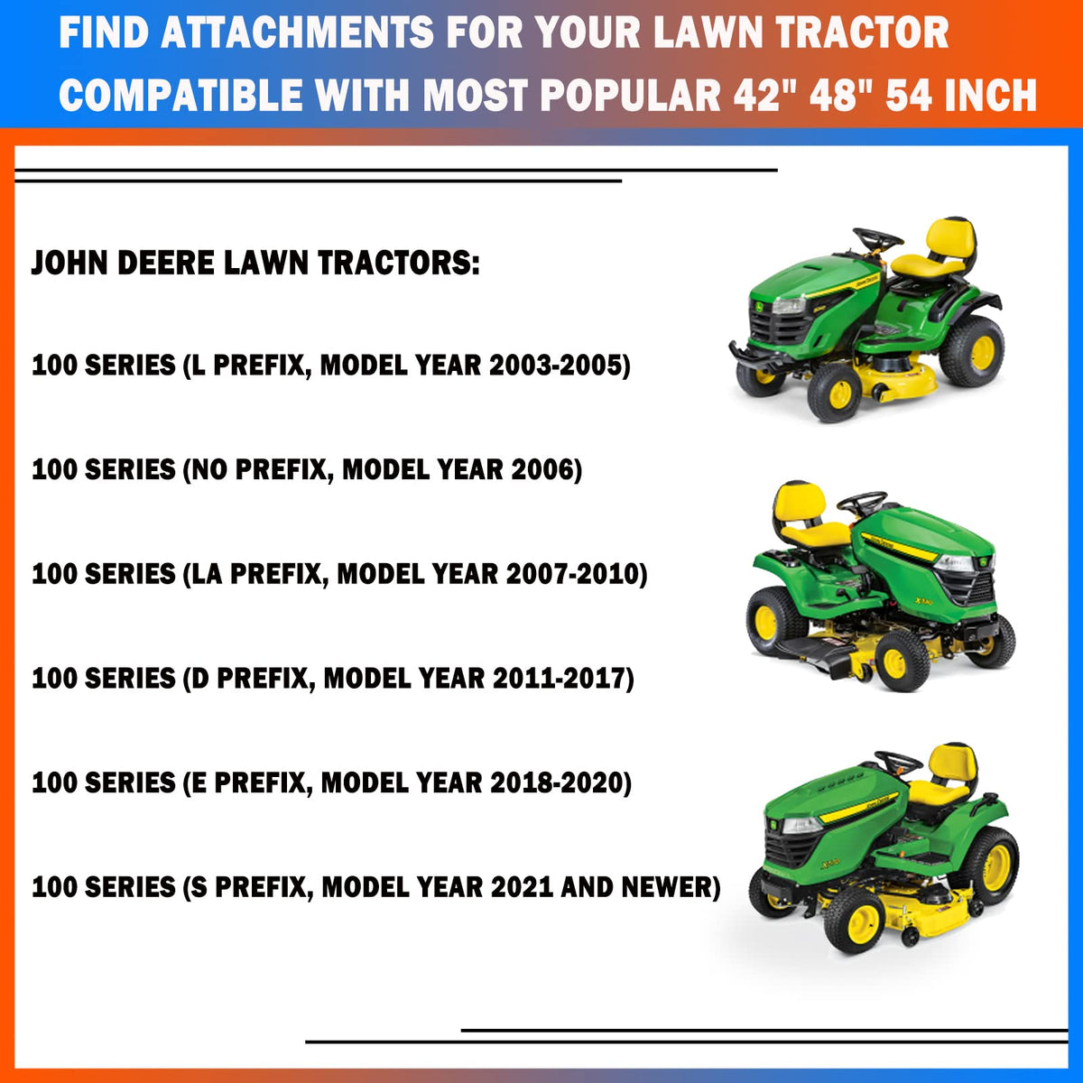 YiaChuii spindle packaging displays complete replacement parts for John Deere tractors