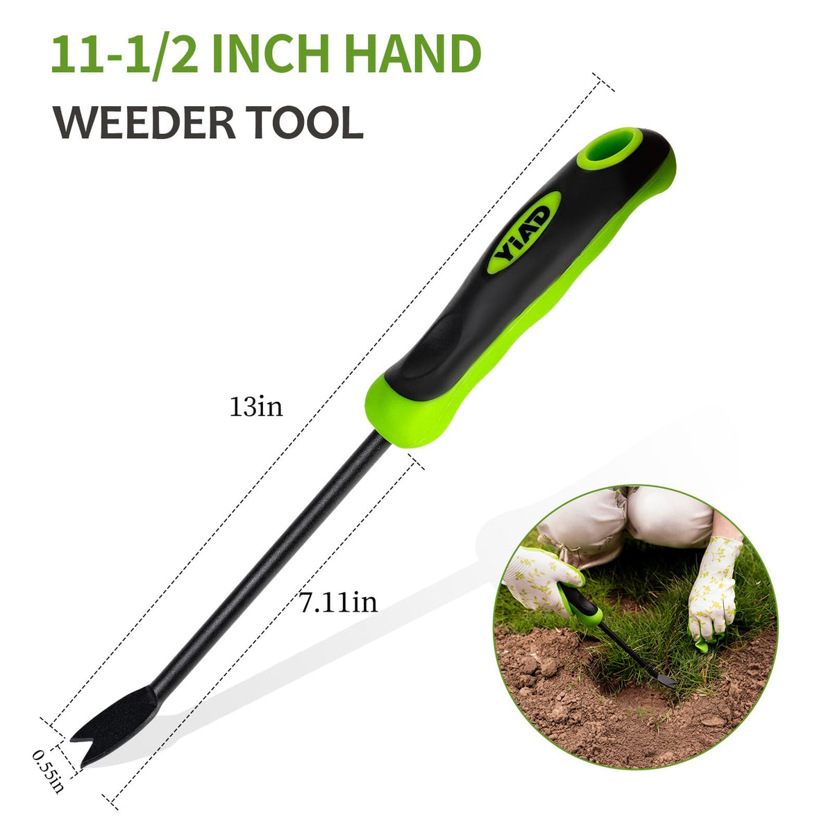 YIAD Dragon Horse digging tip reaches 15 cm to grasp roots efficiently.