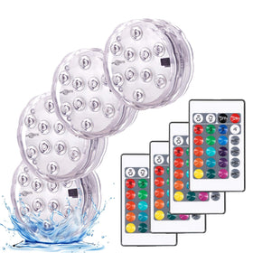 YiaMia submersible LED light with remote for vibrant underwater ambiance in vases or ponds.
