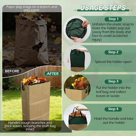 YIBOBO 2-in-1 debris funnel and scoop for ground-level cleanup.