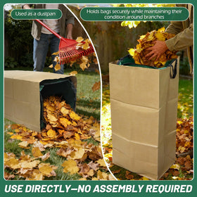YIBOBO compatible with standard 30-gallon paper bags for quick yard cleaning.