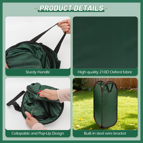 YIBOBO dual-handles enable confident lifting and moving full bags.