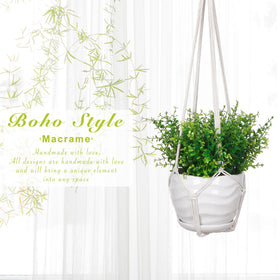YIBOT easy-install macrame hanger for ceiling or wall