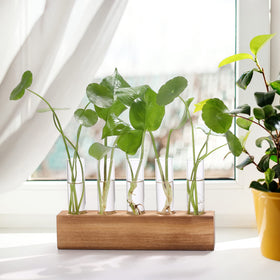 Retro wooden frame and fire-burned finish add timeless style to any workspace.