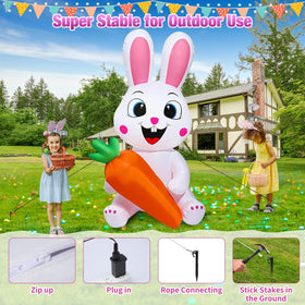 Yichuke Easter inflatable with stakes and ropes for stability