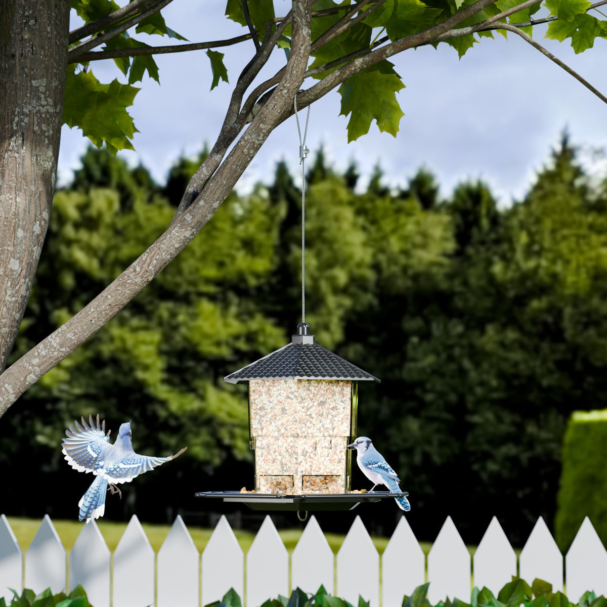 Yieach garden decoration and feeding station enhancing backyard wildlife watching