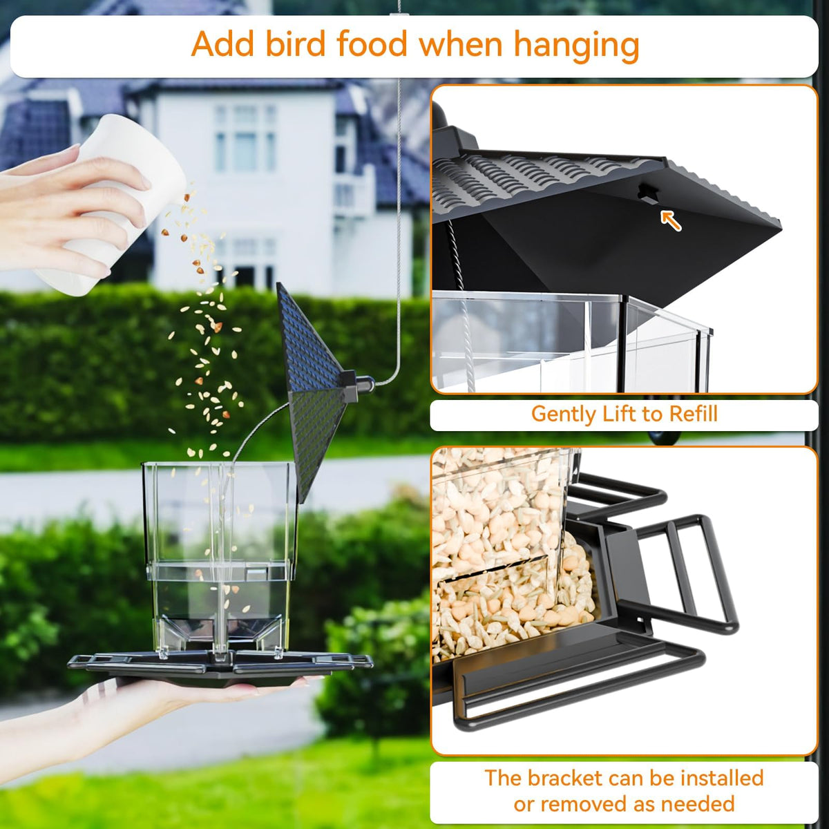 Yieach large-capacity feeder supports multiple birds at once