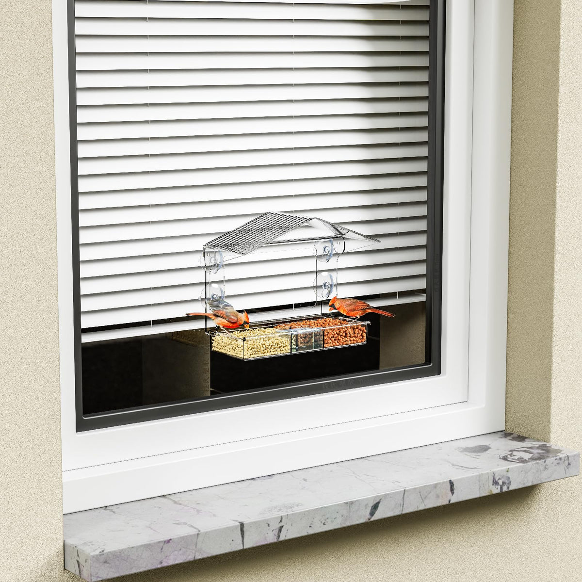 Yieach seed tray detaches for fast replenishment of seeds.
