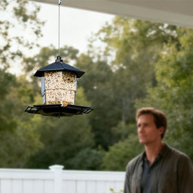 Yieach feeder with drinking sink to attract birds for drinks